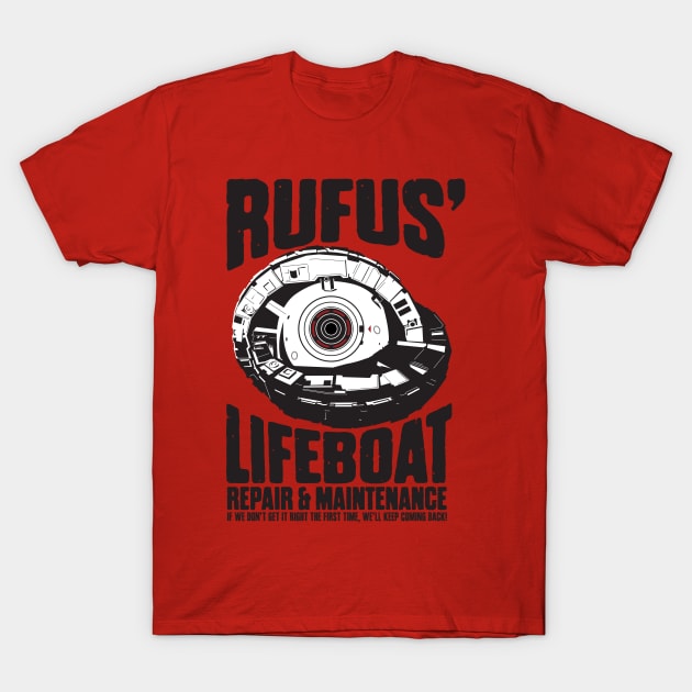 Rufus' Lifeboat Repair and Maintenance T-Shirt by MindsparkCreative